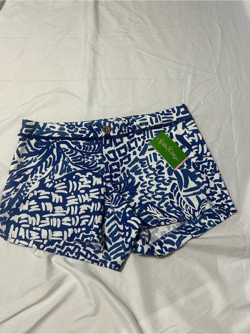 Lilly Pulitzer Shorts NWT Women 2 Indigo Adie Home Slice Sz 2 - Picture 2 of 15